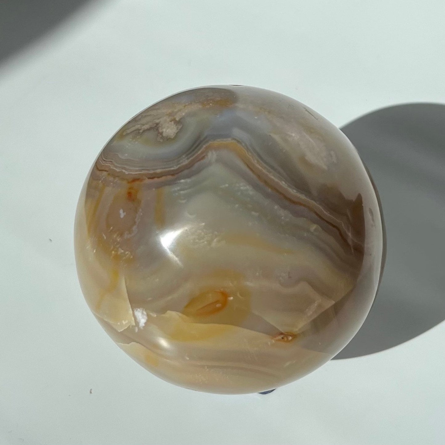 Large Strong Bandings Lace Agate Rainbow Sphere