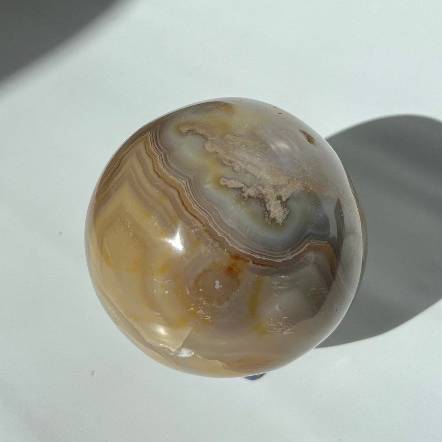 Large Strong Bandings Lace Agate Rainbow Sphere