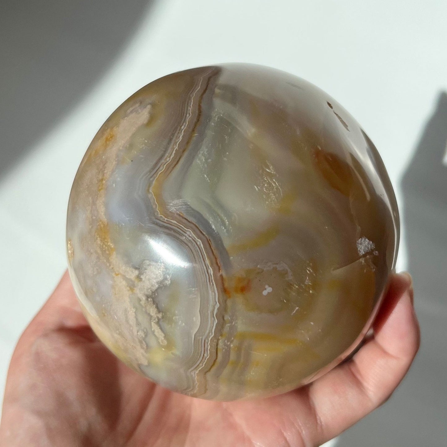 Large Strong Bandings Lace Agate Rainbow Sphere