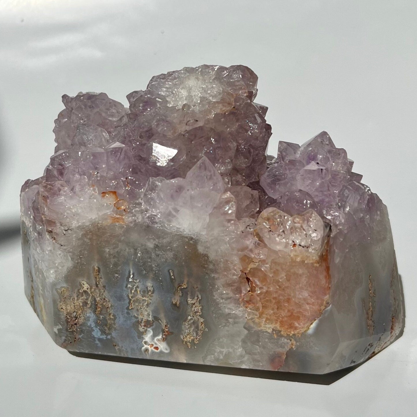 Rare Raw Moss Agate Mixed Purple Pink Amethyst Mountain