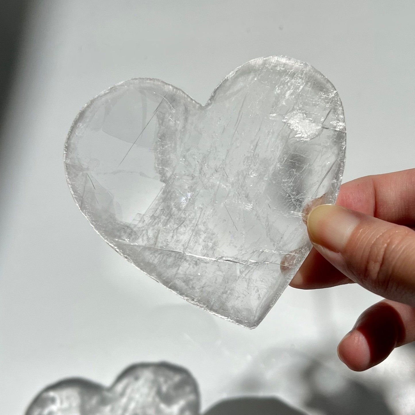 Heart Shaped Selenite Cleansing Slab Coaster