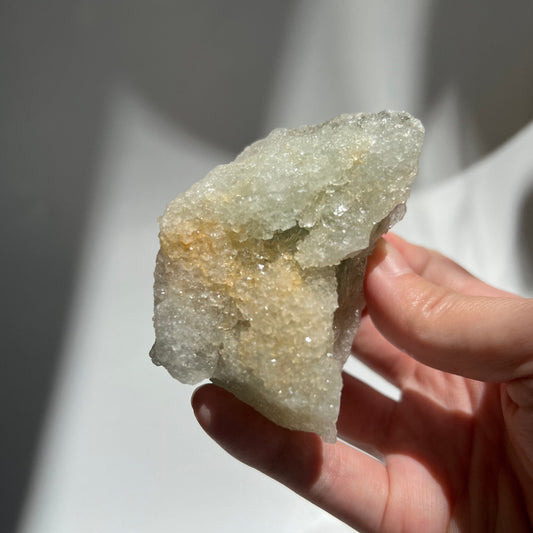 Crystallised Green Fluorite Crystal Druzy Specimen