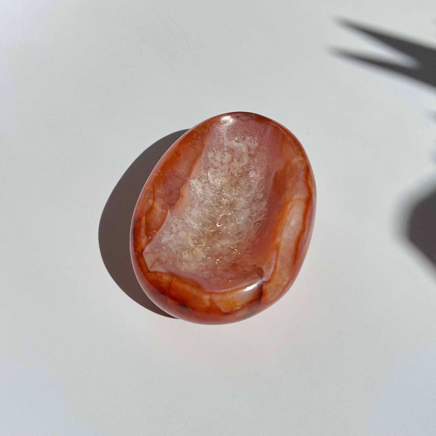 All Quartz Druzy Small Red Carnelian Jewellery Bowl