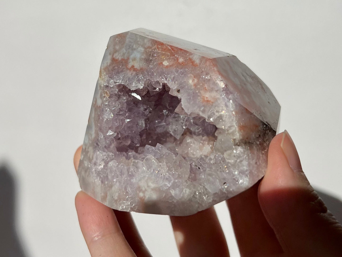 Open Quartz Flower Agate Mix Pink Amethyst Freeform