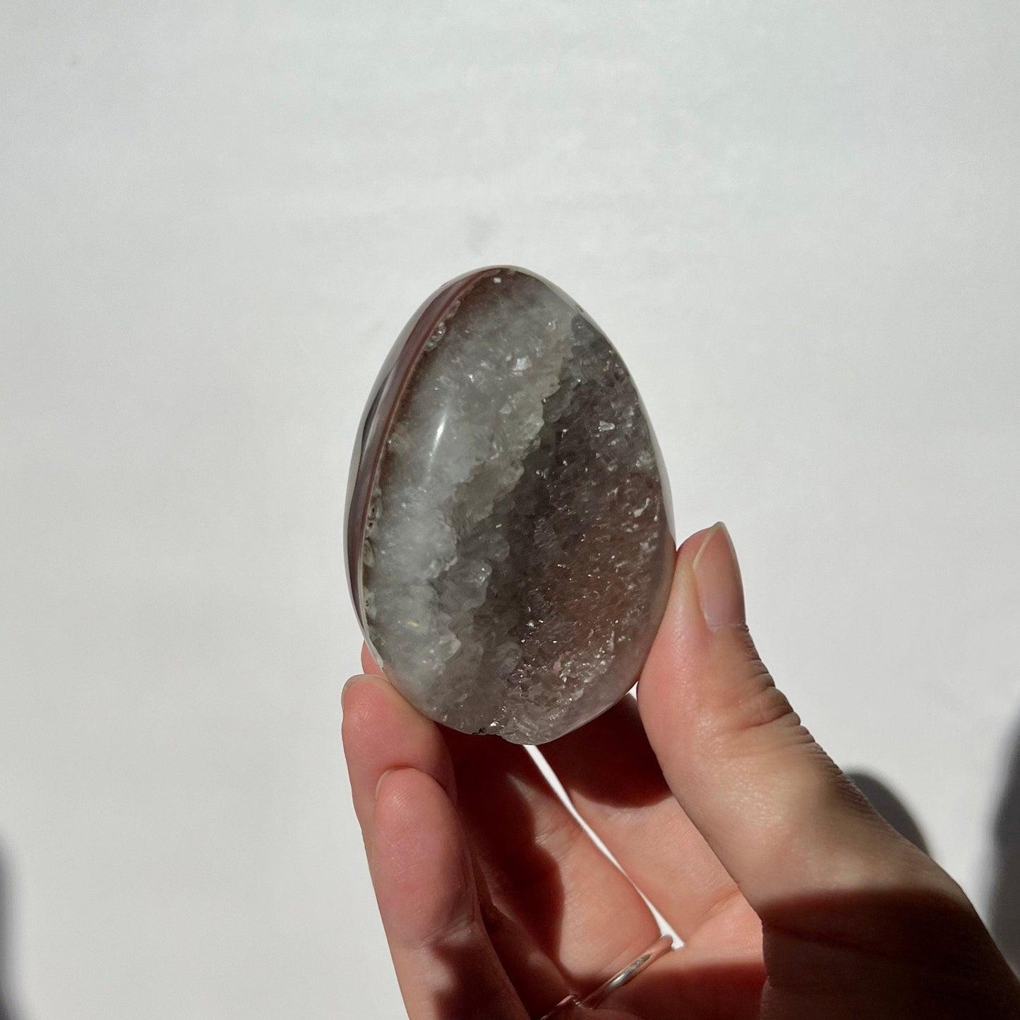 Quartzy Blue Druzy Agate Geode Egg