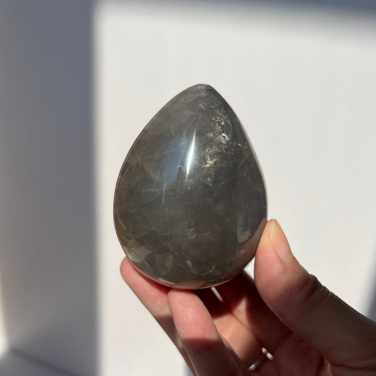 Super Dark Blue Rose Quartz Rainbow Crystal Egg