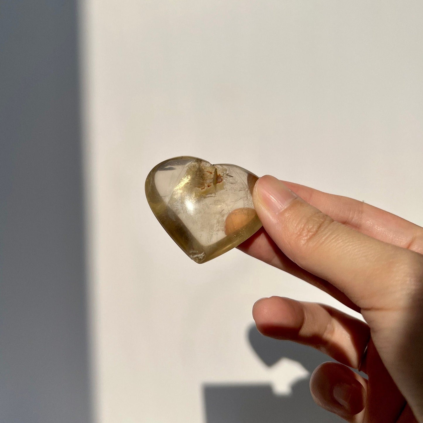 Natural Brazilian Citrine Jelly Heart