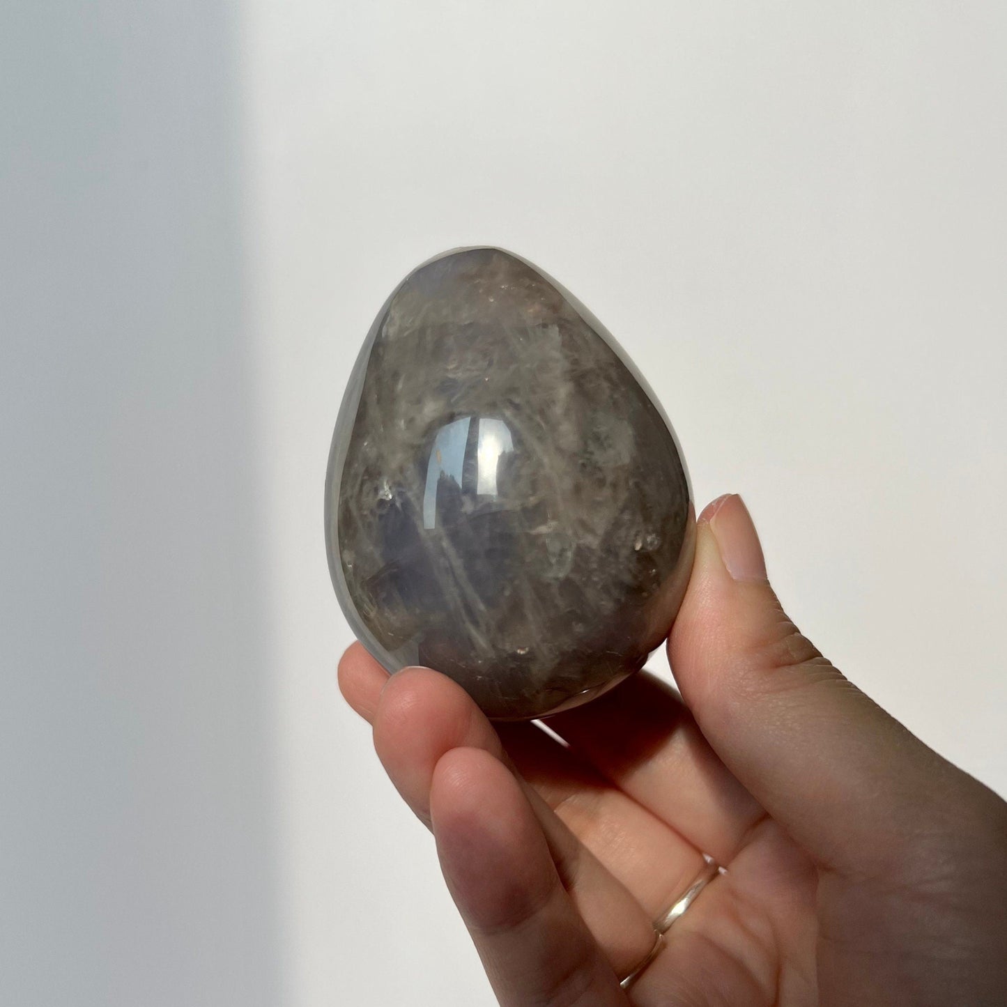 Dark Blue Rose Quartz Rainbow Crystal Easter Egg