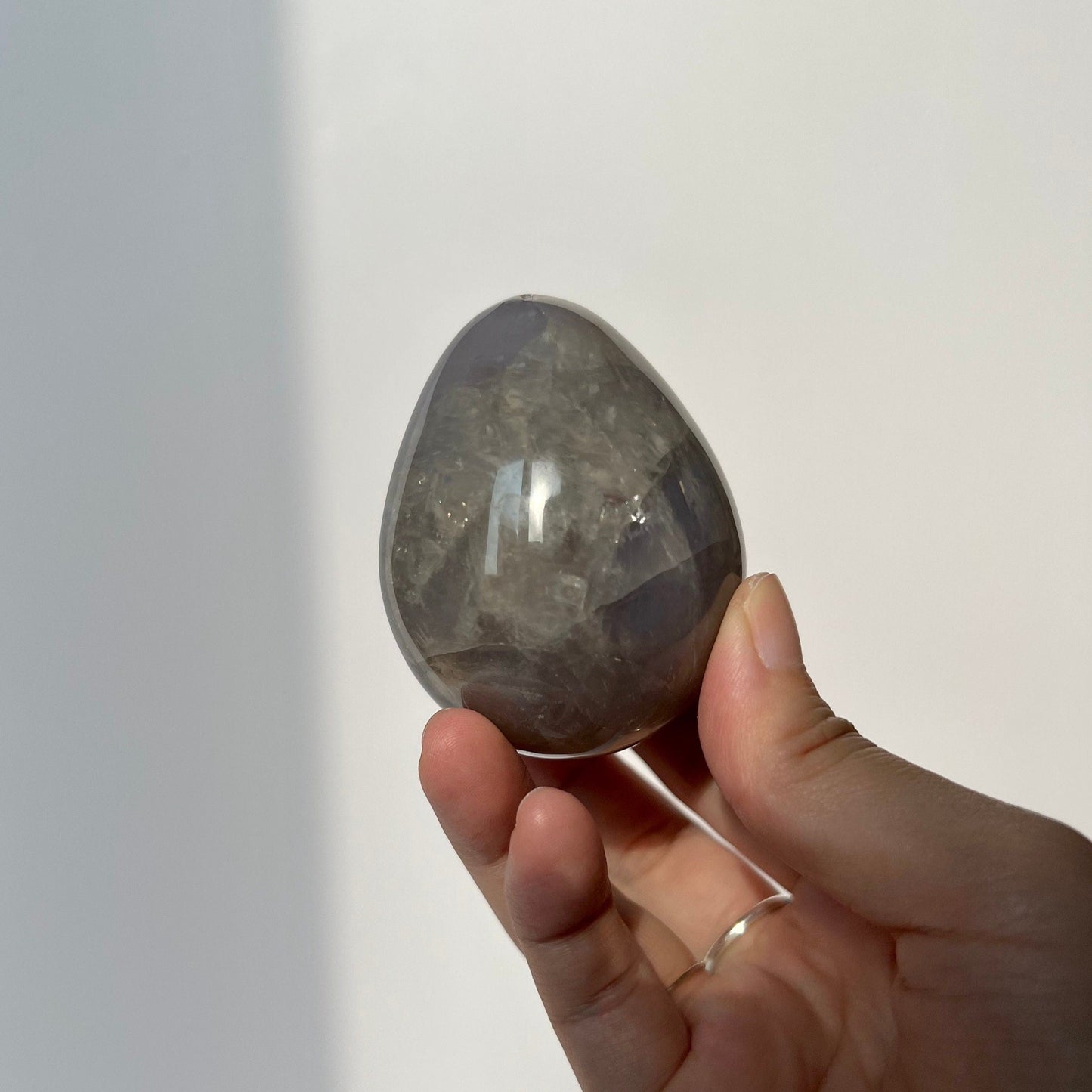 Dark Blue Rose Quartz Rainbow Crystal Easter Egg