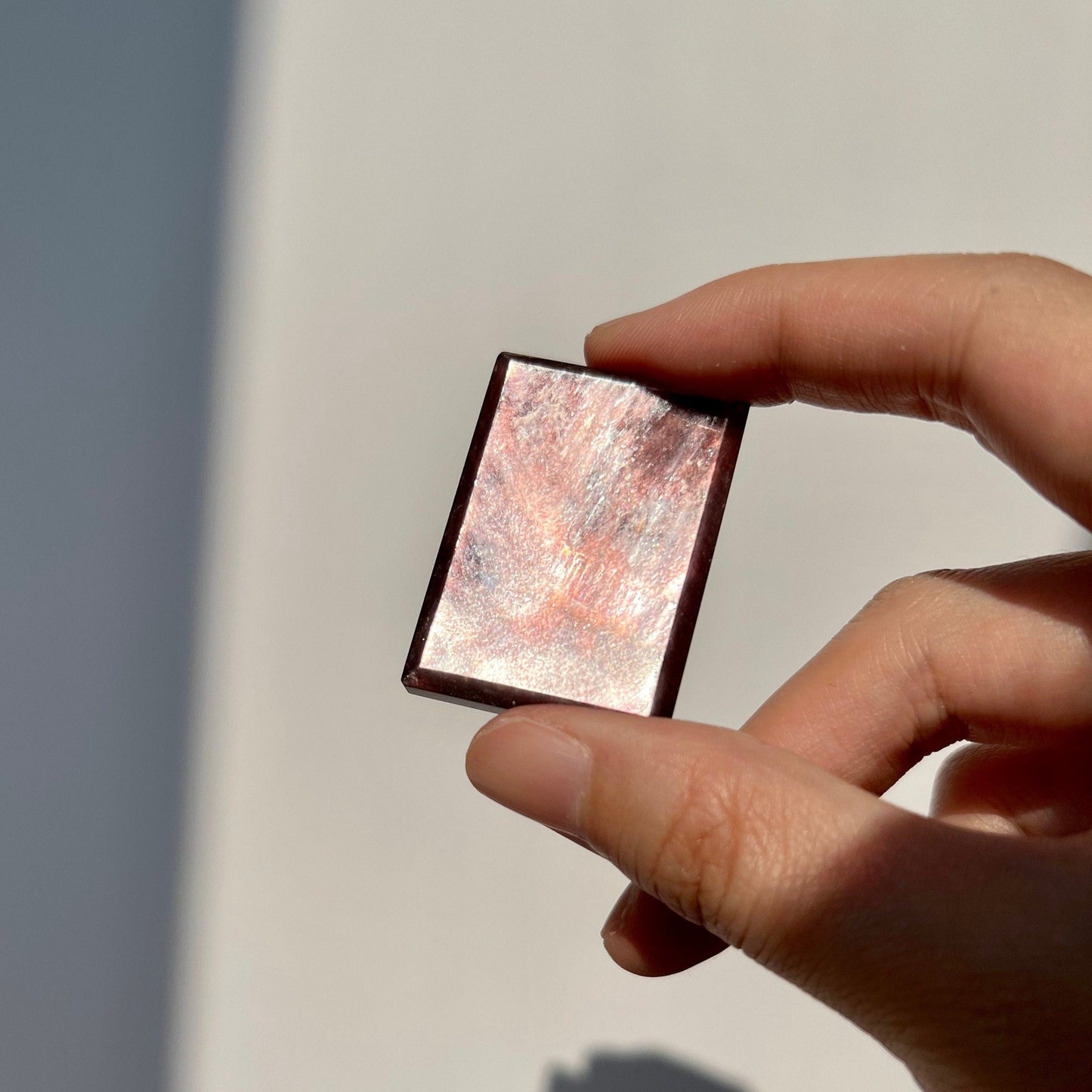 Purple Red Gem Lepidolite Polished Rectangle Jewel