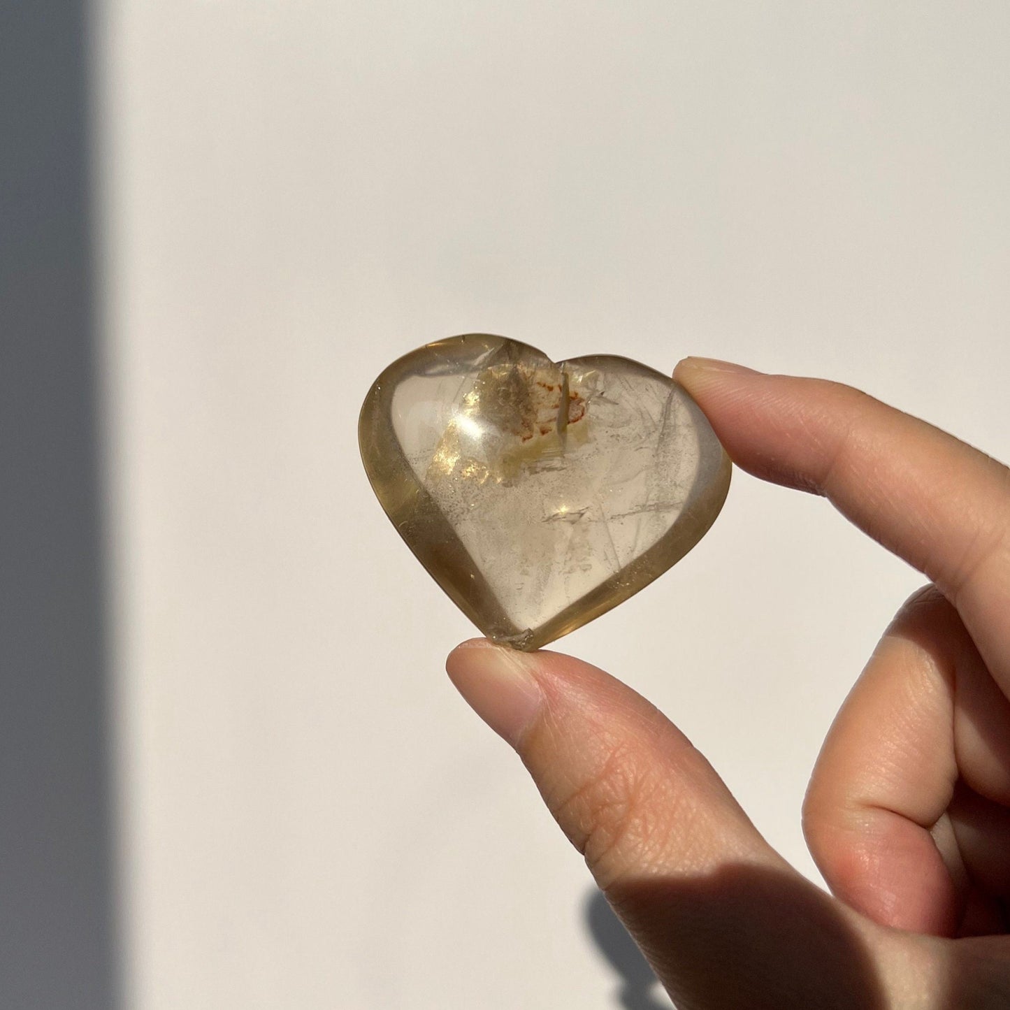 Natural Brazilian Citrine Jelly Heart