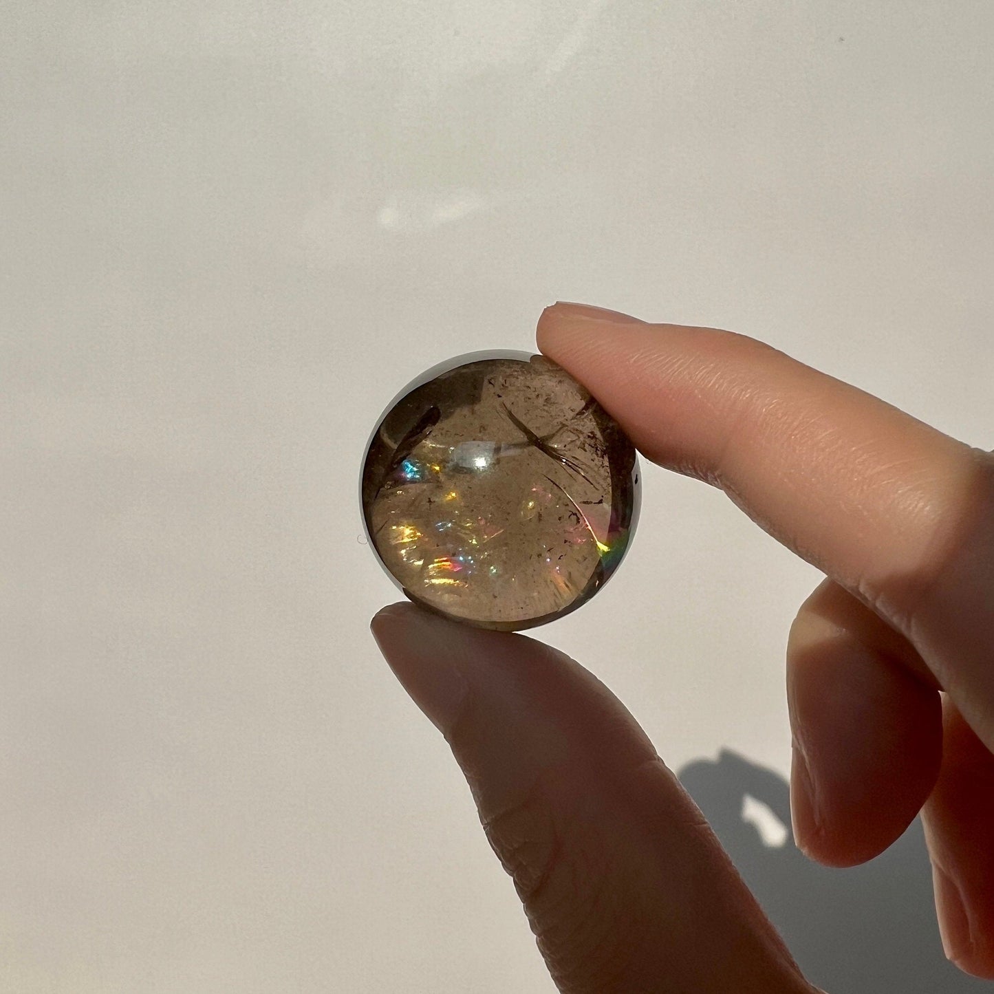 Small Rainbows Super Clear Smoky Quartz Sphere