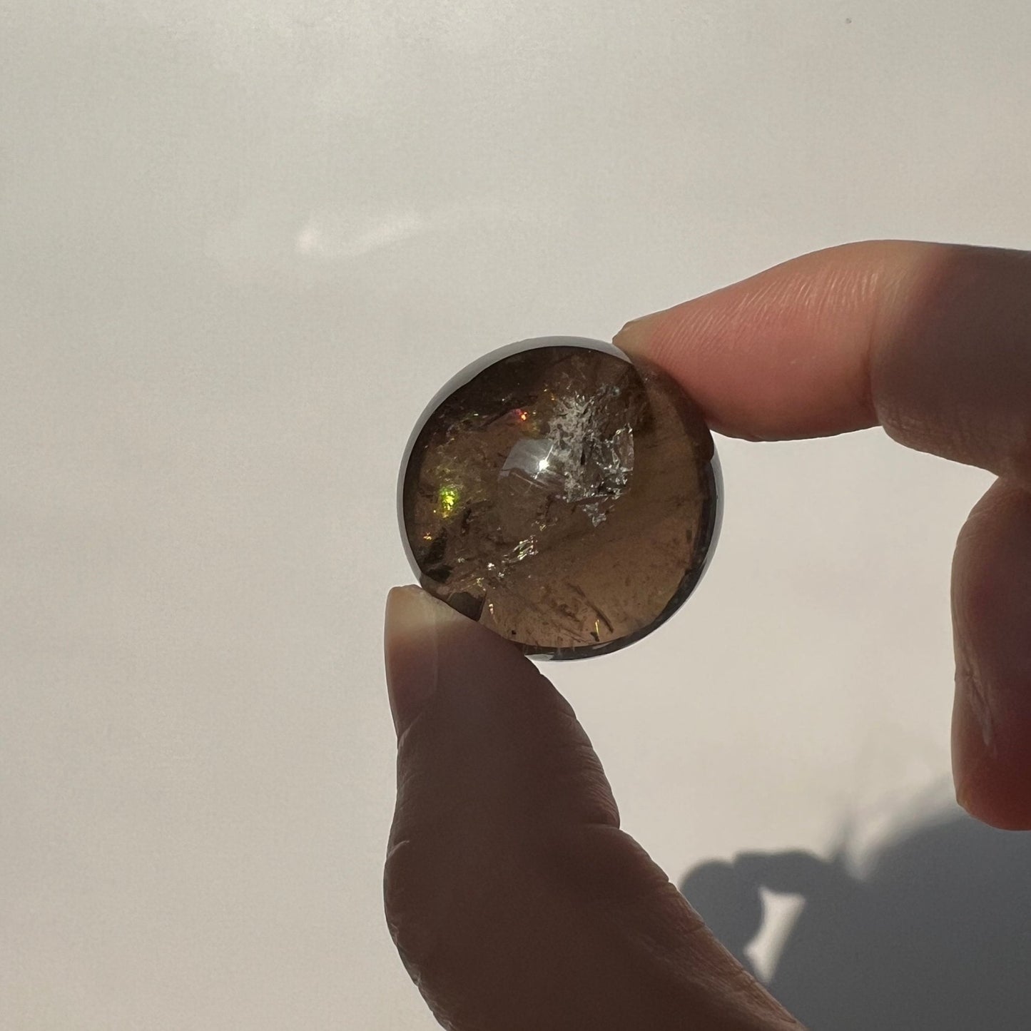 Small Rainbows Super Clear Smoky Quartz Sphere