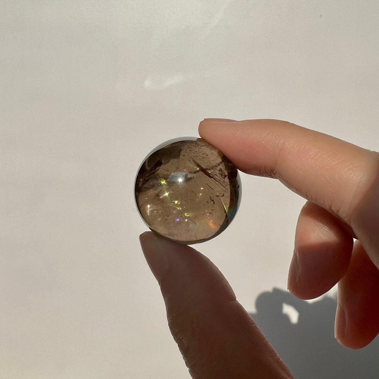 Small Rainbows Super Clear Smoky Quartz Sphere