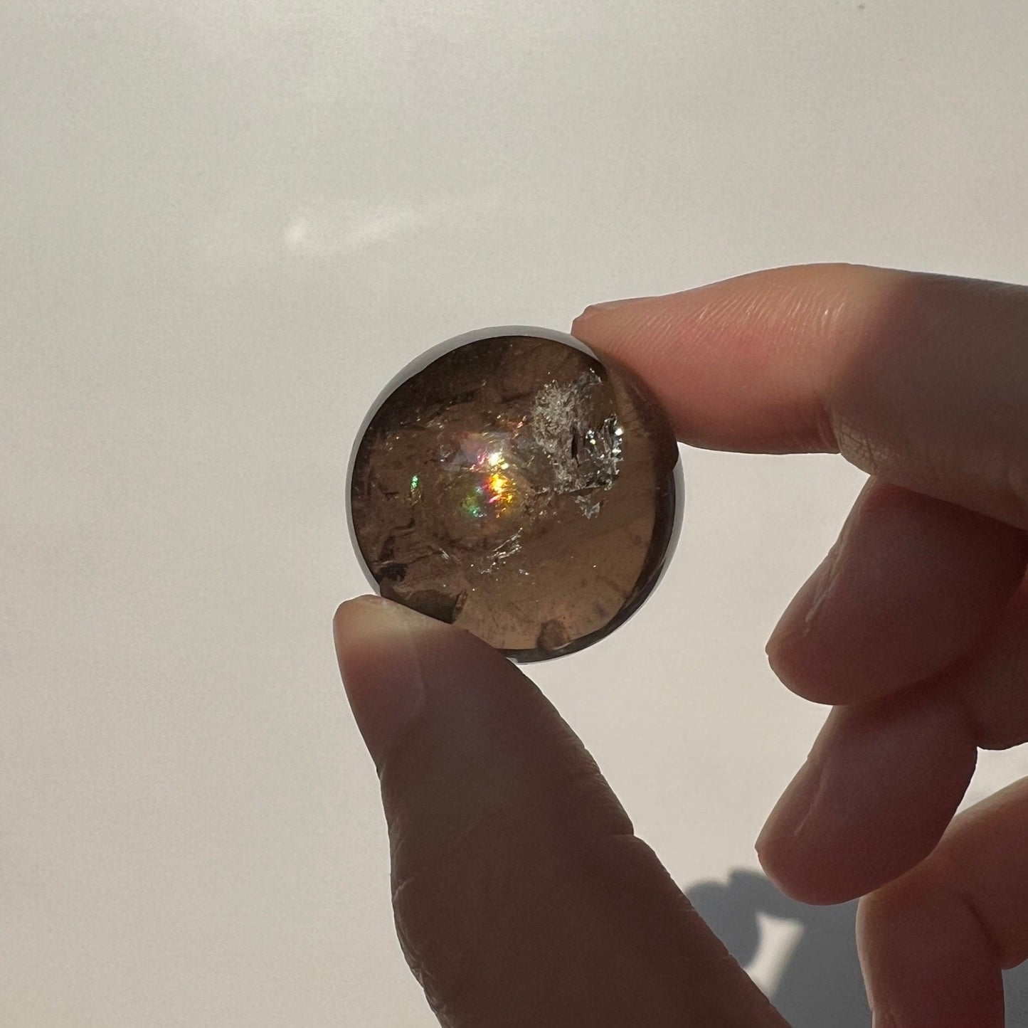 Small Rainbows Super Clear Smoky Quartz Sphere