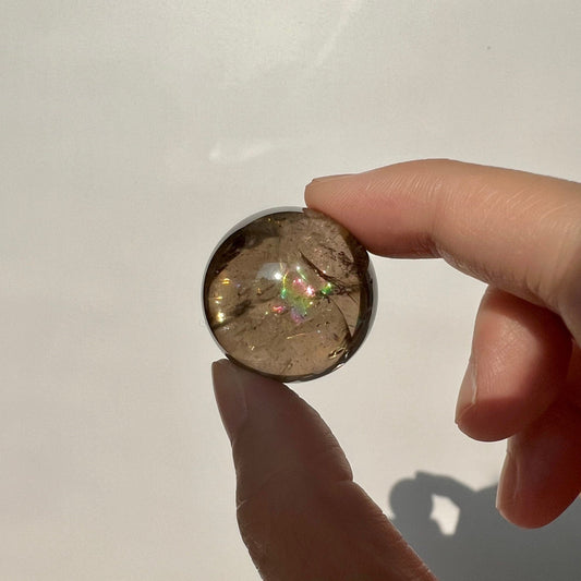 Small Rainbows Super Clear Smoky Quartz Sphere