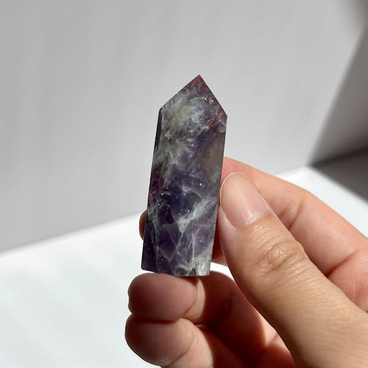 Unicorn Stone Pegmatite Lepidolite Baby Tower